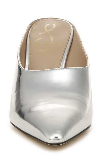 Shop Sam Edelman Vonn Pointed Toe Mule In Soft Silver