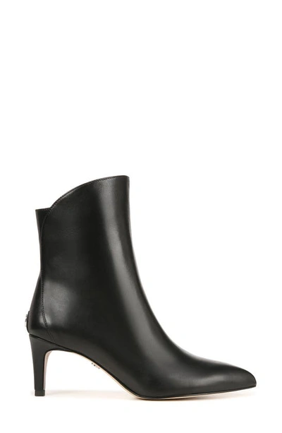 Shop Sam Edelman Usha Pointed Toe Bootie In Black Leather