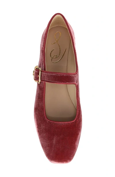 Shop Sam Edelman Michaela Mary Jane Flat In Raspberry Mauve