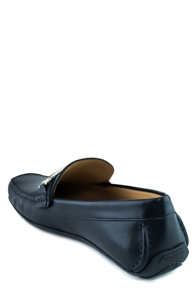 Shop Marc Joseph New York Wall Street Bit Loafer Driving Shoe In Black Napa