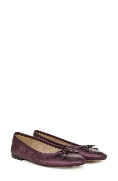 Shop Sam Edelman Felicia Luxe Flat In Metallic Orchid