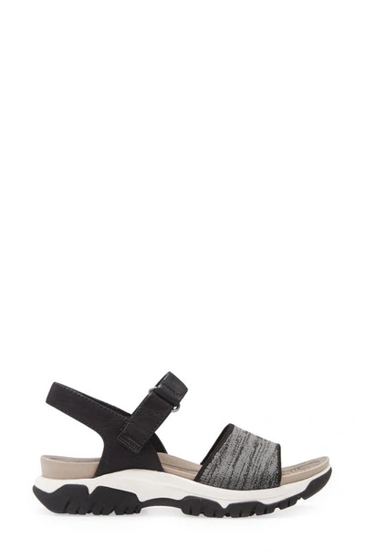Shop Bionica Nacola Ankle Strap Sandal In Black Heathered Leather