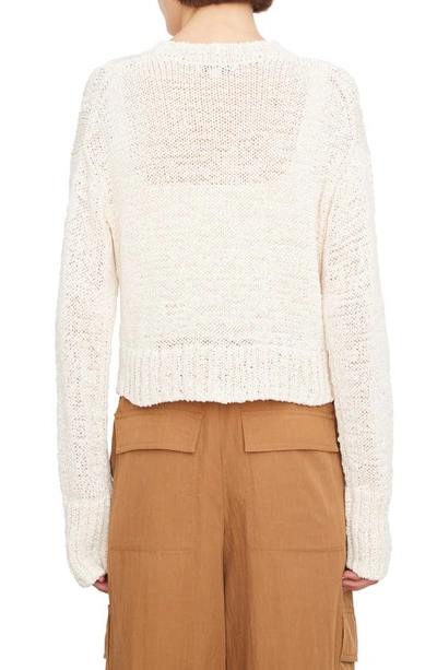 Shop Vince Cable Front Cardigan In Off White