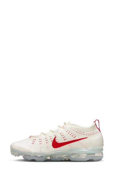 Shop Nike Air Vapormax 2023 Fk Sneaker In Sail/ Red/ Silver/ White