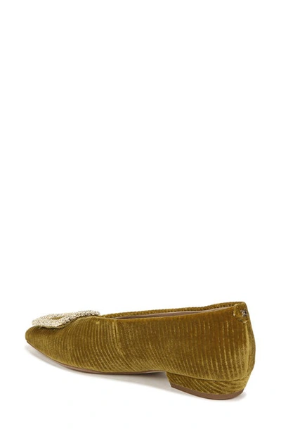 Shop Sam Edelman Janina Pointed Toe Flat In Green Chartreuse