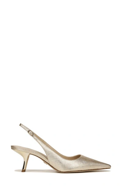 Shop Sam Edelman Bianka Slingback Pump In Gold Leaf