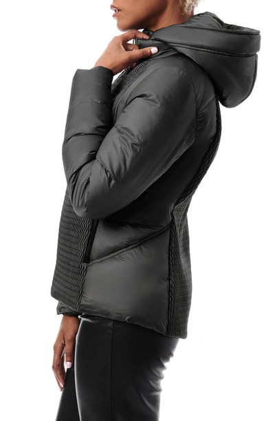 Shop Bernardo Textured Insulated Puffer Jacket In Black