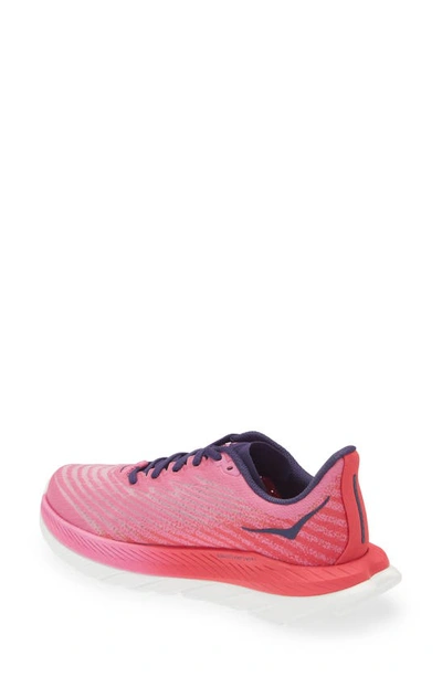 Shop Hoka Mach 5 Running Shoe In Raspberry / Strawberry