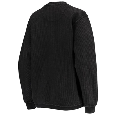 Shop Pressbox Black Texas Longhorns Comfy Cord Vintage Wash Basic Arch Pullover Sweatshirt