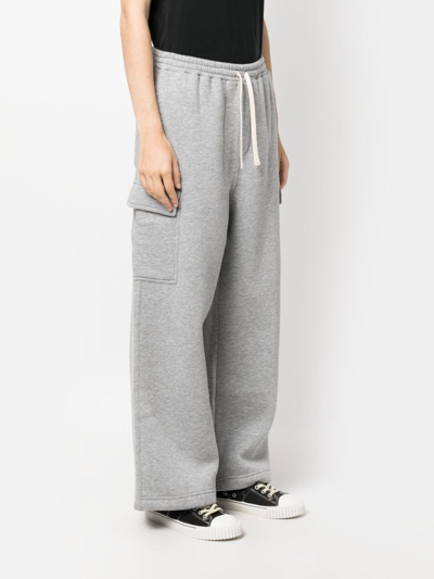 Shop Joshua Sanders Smiley-face Track Trousers In Grey