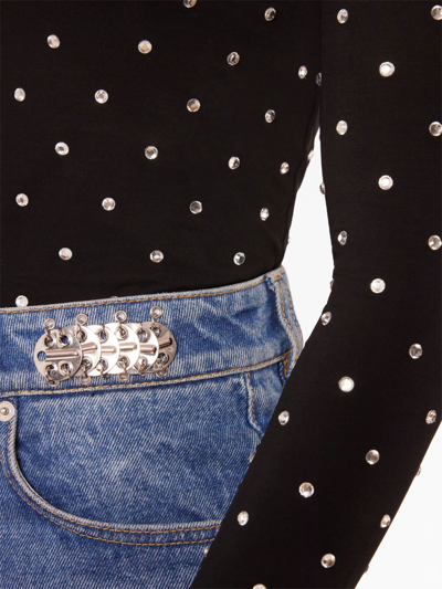 Rabanne Disc Flared Jeans In Blue