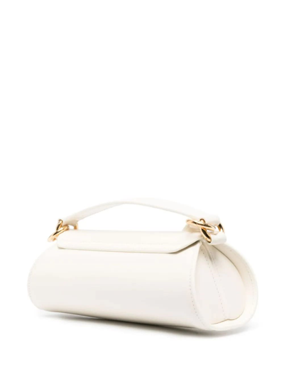 Shop Jil Sander Natural Cannolo Mini Bag In Bianco