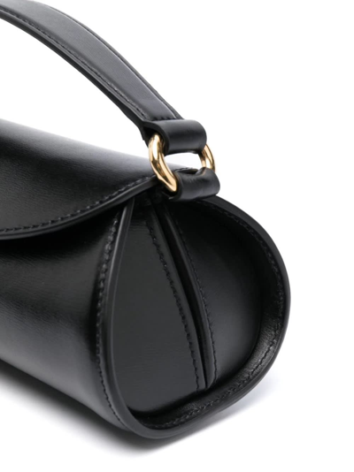 Shop Jil Sander Black Cannolo Mini Bag In Nero