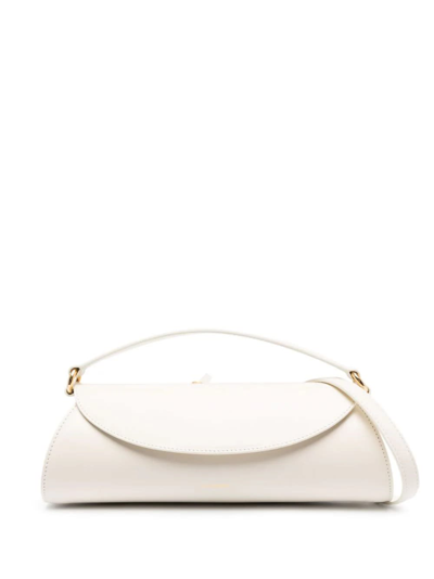Shop Jil Sander Natural Cannolo Small Bag In Bianco