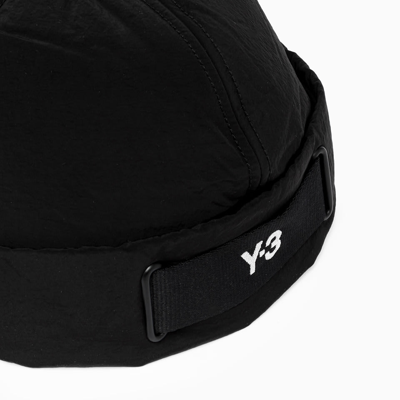 Shop Y-3 Adidas  Webbing Padded Beanie Hat H62996 In Black