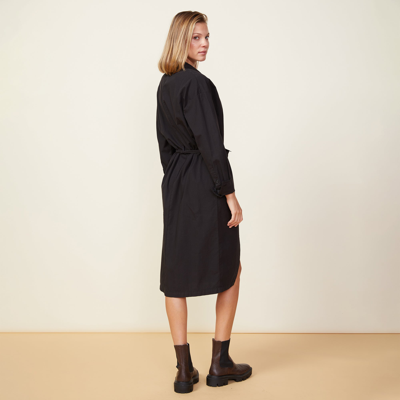 Monrow Midi Poplin Shirt Dress In Xs