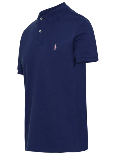 Shop Polo Ralph Lauren Royal Blue Cotton Polo Shirt