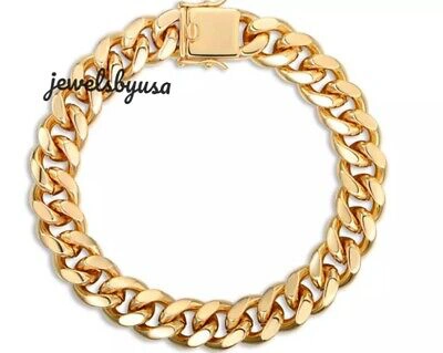 Pre-owned Nsg Men's 7mmx8" Solid Metal Trendy Cuban Link Bracelet 925 Silver Free Stud