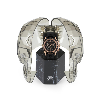 Pre-owned Philipp Plein Men Watch Chrono Quartz Nobile Racing Pwvaa0623 Silicone