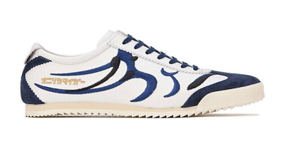 Pre-owned Onitsuka Tiger Mexico 66 Deluxe Nippon Made Japanese Kabuki Model Peacoat Blue In White / Peacoat (blue)