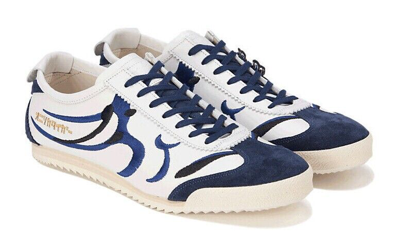 Pre-owned Onitsuka Tiger Mexico 66 Deluxe Nippon Made Japanese Kabuki Model Peacoat Blue In White / Peacoat (blue)