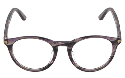 Pre-owned Cartier Ct0018oa 003 Shiny Melange Violet Havana-gold Authentic Eyeglasses 50-20 In Clear, Ready For Rx