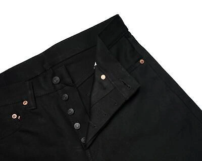 Pre-owned Momotaro 15.7oz Selvedge Denim Jeans Black Leather Gtb High Tapered B0405-lsp 32