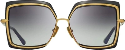 Pre-owned Dita Authentic  Sunglasses Dts 503-01 Black Yellow Gold W/ Grey Shaded "new"58mm In Gray