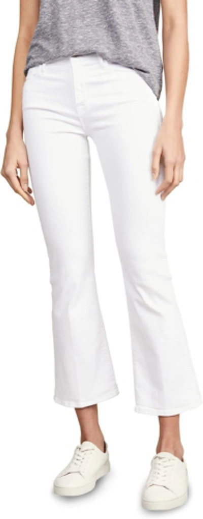 Pre-owned Frame Women's Le Crop Mini Boot Cut Jeans In Blanc