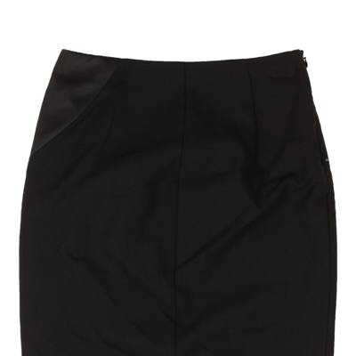 Pre-owned Off-white C/o Virgil Abloh Black Satin Spiral Split Skirt Size 2/38 $770