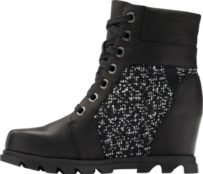 Pre-owned Sorel Women's Joan Of Arctic Wedge Iii Lexie Boot Black-sea Salt, Size 9 Us