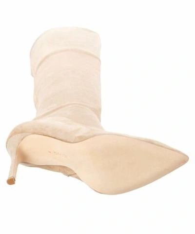 Pre-owned Pour La Victoire Cassie Light Beige Suede Over-the-knee Thigh High Boot