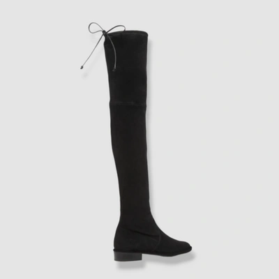 Pre-owned Stuart Weitzman $950  Women's Black Lowland Suede Over The Knee Boot Eu 39.5/us 9