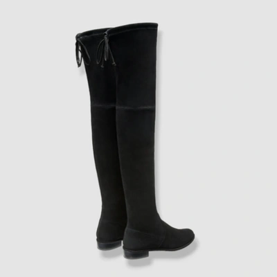 Pre-owned Stuart Weitzman $950  Women's Black Lowland Suede Over The Knee Boot Eu 39.5/us 9
