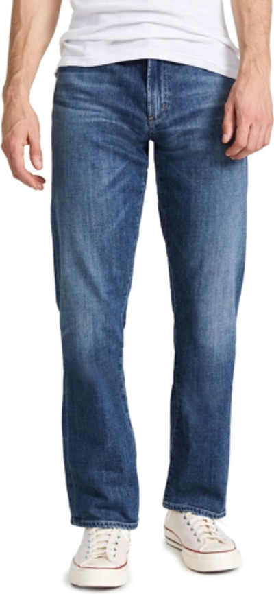 Pre-owned Citizens Of Humanity Men's Sid Classic Straight Jeans In Parker Wash In Aurora