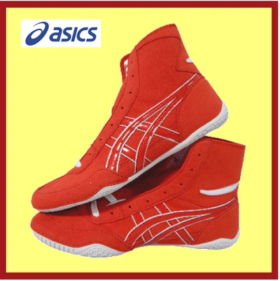 Asics wrestling shoes red top