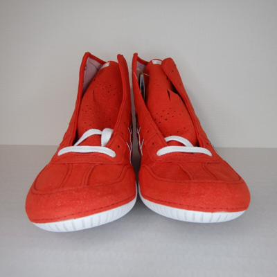 Pre-owned Asics Wrestling Shoes 1083a001 Red Edge White Ex Eo Model Weekday Shipping