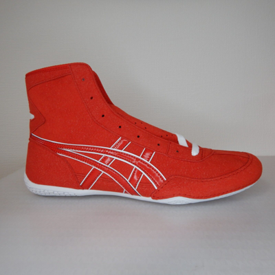 Pre-owned Asics Wrestling Shoes 1083a001 Red Edge White Ex Eo Model Weekday Shipping