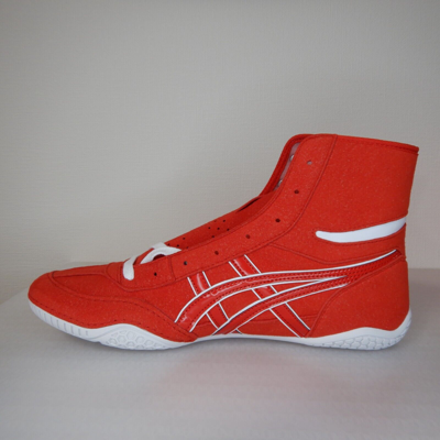 Pre-owned Asics Wrestling Shoes 1083a001 Red Edge White Ex Eo Model Weekday Shipping