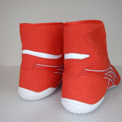 Pre-owned Asics Wrestling Shoes 1083a001 Red Edge White Ex Eo Model Weekday Shipping