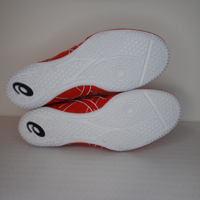 Pre-owned Asics Wrestling Shoes 1083a001 Red Edge White Ex Eo Model Weekday Shipping