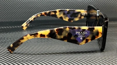Pre-owned Prada Pr 23ysf 2au05q Brown Havana Violet Women's 52 Mm Sunglasses In Purple