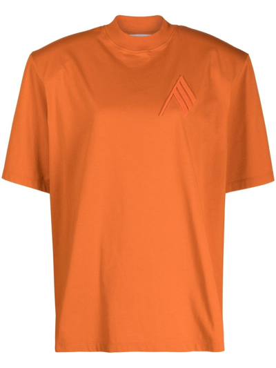 Shop Attico Kilie Orange Structured T-shirt