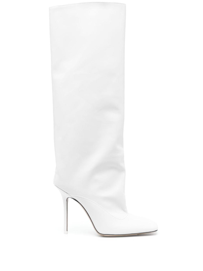 Shop Attico Sienna White Knee-high Boots