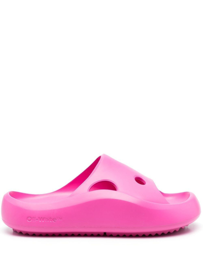 Shop Off-white Meteor Rubber Slides - Women's - Polyethylene Vinyl Acetate (peva) In Pink