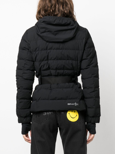 Moncler Bettex Hooded Belted Quilted Shell Down Jacket In Schwarz