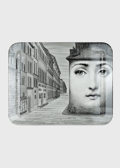 Shop Fornasetti Don Giovanni Tray, 48" X 60" In Multi