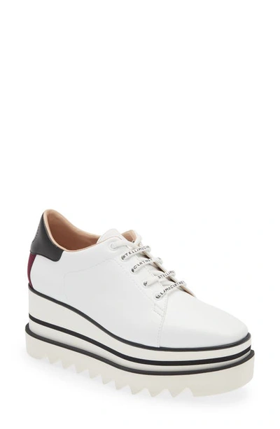 Shop Stella Mccartney Sneak-elyse Platform Sneaker In White/ Black/ Plum