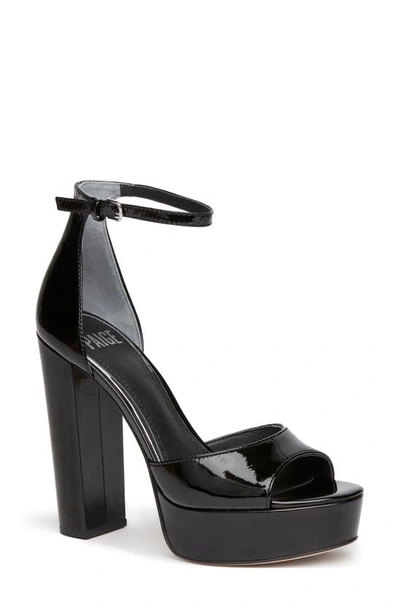 Shop Paige Cory Ankle Strap Platform Sandal In Black