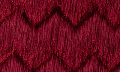 Akris Punto Mix-media Zigzag Fringe Midi Dress In 069 Garnet